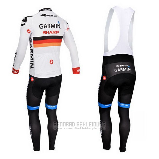 2013 Fahrradbekleidung Garmin Sharp Champion Deutschland Trikot Langarm und Tragerhose